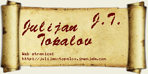 Julijan Topalov vizit kartica